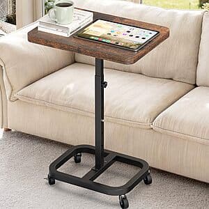alentar 16.89" x 12.95" Adjustable Height Mobile TV Tray Table (26" to 34") $25 + Free S&H