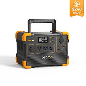 Pecron E600LFP 1200W 614Wh LiFePo4 Portable Power Station $246 + Free S/H