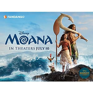 Moana (2026) movie promotional artwork featuring tropical ocean scenery.
