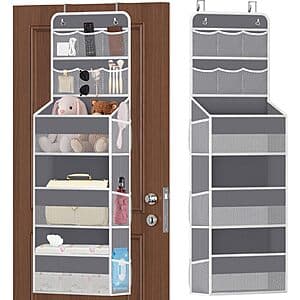 SpaceHacks 5-Tier Over the Door Organizer w/ Mesh Pockets $8.45