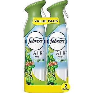 2-Pack 8.8-Oz Febreze Air Mist Air Freshener Sprays (Gain Original Scent) $4