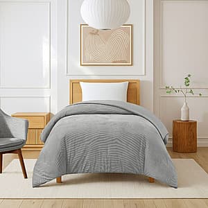 Mainstays Corduroy Comforter in Twin XL (Silver or Vanilla Dream) $10.85 + Free S/H on $35+