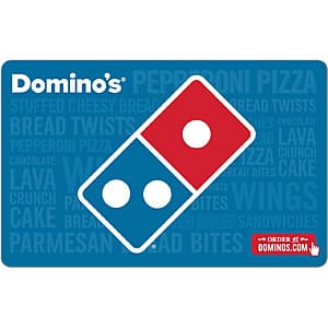 Domino's $25 gift card in digital format.