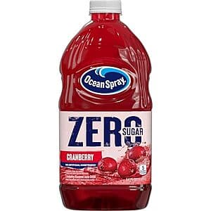 64-fl-oz Ocean Spray ZERO Sugar Cranberry Juice Drink $2.50