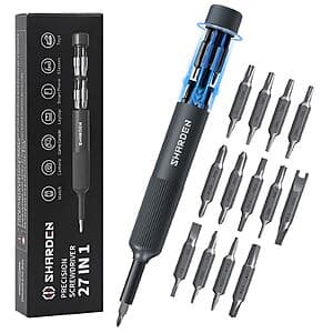 27-in-1 Sharden Multi Bit Precision Screwdriver Set $4.20