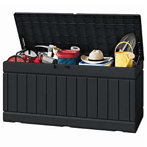 82-Gallon Homall Lockable Outdoor Storage Resin Deck Box (Black) $50 & More + Free Shipping
