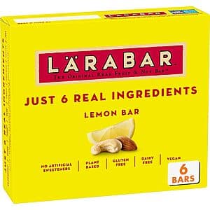 6-Count 1.6-Oz Larabar Fruit & Nut Bars (Lemon) $4.20 w/ Subscribe & Save
