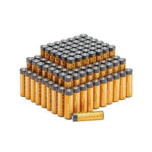 100-Pack Amazon Basics AA High-Performance Alkaline Batteries $21.75 w/ Subscribe & Save