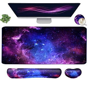Prime: 4-Pc Yunoble Large Mouse Pad w/ Wrist Support, Mouse Support & Coaster $10.45 + Free Shipping