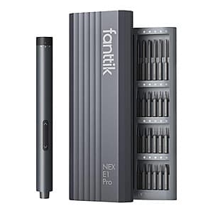 Fanttik E1 Pro Mini Electric Screwdriver w/ 24 Magnetic Bits $24.70
