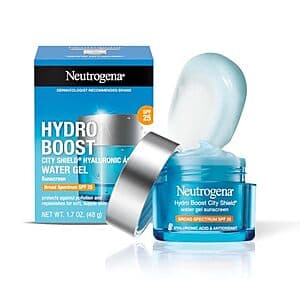1.7-Oz Neutrogena Hydro Boost City Shield Water Gel Face Moisturizer w/ SPF 25 $7 w/ S&S