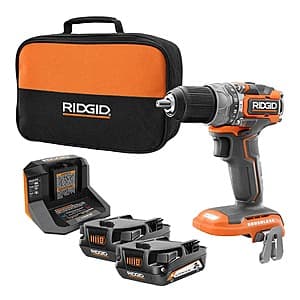 RIDGID 18V SubCompact Brushless 1/2" Hammer Drill w/ 2x 2.0 Ah Batts, Charger, & Bag $85.05 + Free S&H