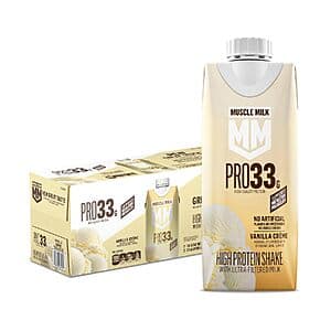 Select Amazon Accts: 12-Pk 11oz. Muscle Milk Pro Protein Shake (Vanilla Creme) $16.20 w/ S&S