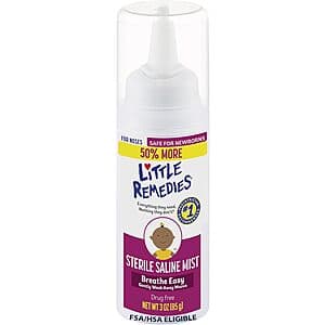 3-Oz Little Remedies Sterile Baby Saline Nasal Mist $2.50 w/ S&S
