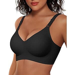 Vertvie Women's Wireless Jelly Bra (black) $8.45 & More