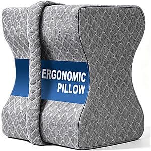 10.5" UJPFEO Memory Foam Knee Pillow for Side Sleepers w/ Strap $9.75
