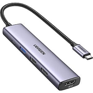 UGREEN Revodok 105 USB C Hub 5-in-1 Multiport Adapter $10