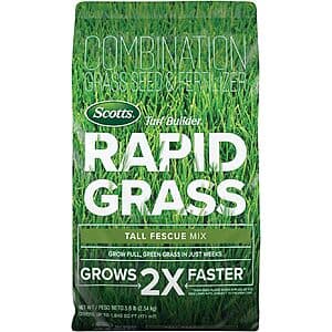 5.6-Lbs. Scotts Turf Builder Rapid Grass Seed & Fertilizer (Tall Fescue Mix) $24