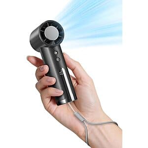 100-Speed OidoZac 4000mAh Portable Handheld Mini Fan w/ Digital Display (2 Colors) $6