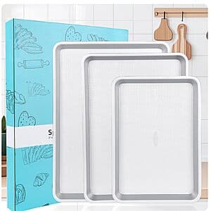 3-Pc Spmarkt Non-Stick Baking Sheet Set $9.50