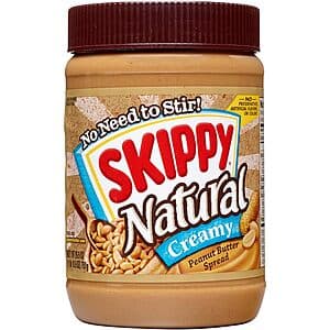 26.5-Oz Skippy Natural Peanut Butter (Creamy) $3.55 w/ Subscribe & Save