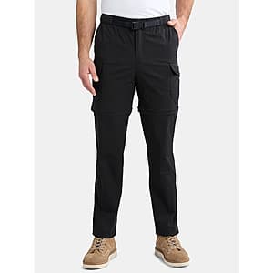 Ozark Trail Men's Zip-Off Convertible Cargo Pants (Black) from $11.45