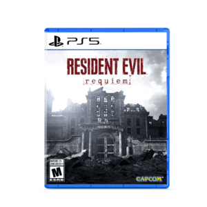 Resident Evil Requiem PS5 game cover art featuring protagonist Grace Ashcroft, an FBI intelligence analyst, in survival horror setting.