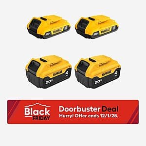 4-Pack DeWALT 20V Max Lithium Ion Batteries Bundle Kit (2x 2Ah + 2x 4Ah) $99 + Free S/H