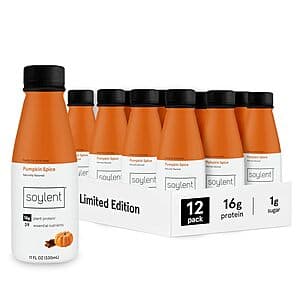 Prime: 12-ct 11-oz Soylent Meal Replacement Shake (Pumpkin Spice or Gingerbread) from $16.75 w/ S&S + Free S/H