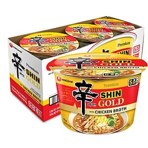 6-Pack 3.56-Oz Nongshim Shin Gold Ramyun Bowl with Chicken Broth $8.90 w/ Subscribe & Save