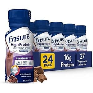 24-Pk 8-Oz Ensure High Protein Nutritional Shake (2 Flavors) $27.40 w/ S&S + Free S&H