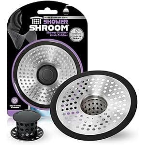 ShowerShroom Stainless Steel Hair Catcher Shower Drain Protector $7