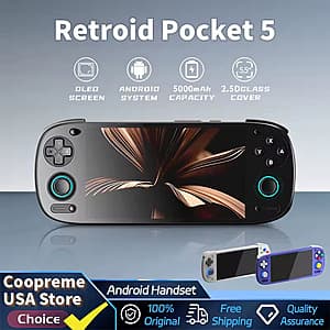 128GB Retroid Pocket 5 Handheld Game Console (Black) $165.90 + Free S&H
