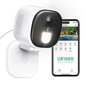 winees M3 Pro Wired 2K Outdoor Color Night Vision Security Camera $12.50