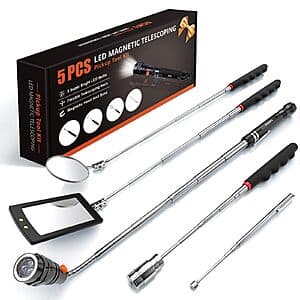 5-Piece EGIFI Telescoping Magnetic Pickup Tool Set (Black) $11.50