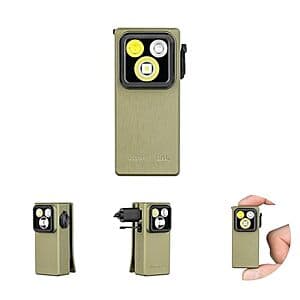 OLIGHT Oclip Ultra 530-Lumen EDC Flashlight w/ Spotlight & 365nm UV (Olive Green) $30