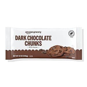 12-Oz Amazon Grocery 62% Cocoa Dark Chocolate Chunks $2.50
