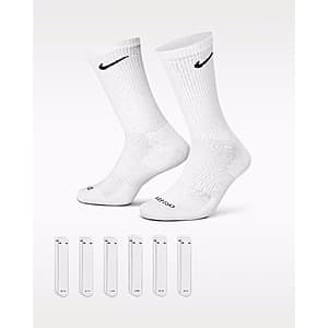 6-Pairs Nike Men's or Women's Everyday Plus Cushioned Crew Socks (Various) $16 + Free Shipping on $50+