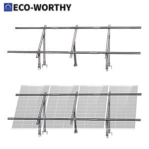 ECO-WORTHY Adjustable Mounting Bracket Kit for 4 Solar Panels $100.80 + Free S&H