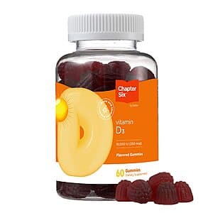 60-Count Zahler Chapter Six Vitamin D3 10000 IU Gummies $2.50 w/ Subscribe & Save