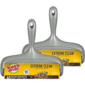 2-Pack 60-Sheets Scotch-Brite 50% Stickier Large Surface Lint Rollers $8.70 w/ Subscribe & Save