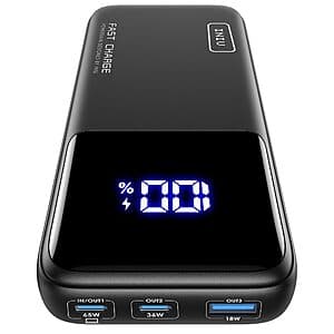 INIU 65W 20000mAh USB-C Portable Power Bank Laptop Charger $20.40 + Free Shipping