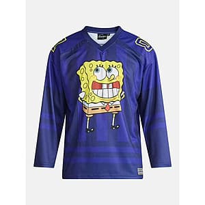 Men's Graphic Hockey Jerseys: Naruto $8.40, SpongeBob $8.20 & More