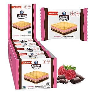Select Accounts: 16-Pack 0.78-Oz Rip Van Wafer Cookies (Dark Chocolate Raspberry) $9.50 w/ Subscribe & Save