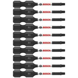 10-Pc Bosch Impact Tough 2" Square #1 Power Bits $5.50
