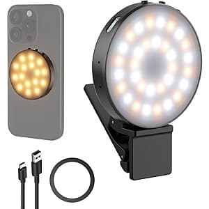 Prime Members: NEEWER Magnetic & Clip-on LED Phone Fill Ring Selfie Light (NL32R) $8.75 + Free Shipping