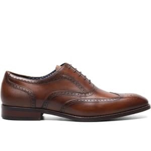 Stacy Adams Men's Kaine Wingtip Oxford Dress Shoes (Cognac) $36 + Free Shipping