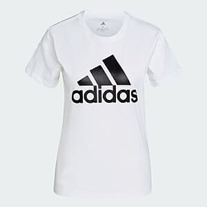 adidas Women's Essentials Logo Tee (White / Black) $5.60 + Free S&H