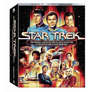Composite display of four upcoming 4K UHD releases: Star Trek Original Motion Picture Collection, G.I. Joe 3-Movie Collection, Halo Season Two, and Hustle & Flow.