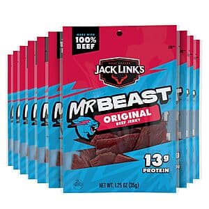 10-Pk 1.25oz. Jack Link's x MrBeast Original Beef Jerky $13.75 w/ S&S